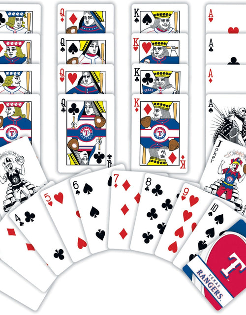 Load image into Gallery viewer, Texas Rangers Playing Cards - 54 Card Deck by MasterPieces Puzzle Company INC
