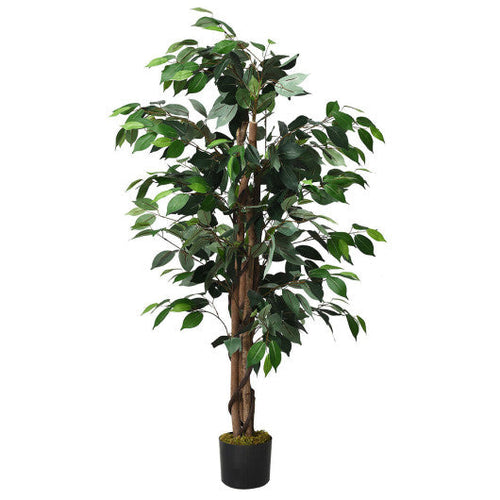 Load image into Gallery viewer, 4 Feet In/Outdoor Trunks Artificial Ficus Silk Tree
