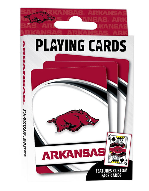 Load image into Gallery viewer, Arkansas Razorbacks Playing Cards - 54 Card Deck by MasterPieces Puzzle Company INC
