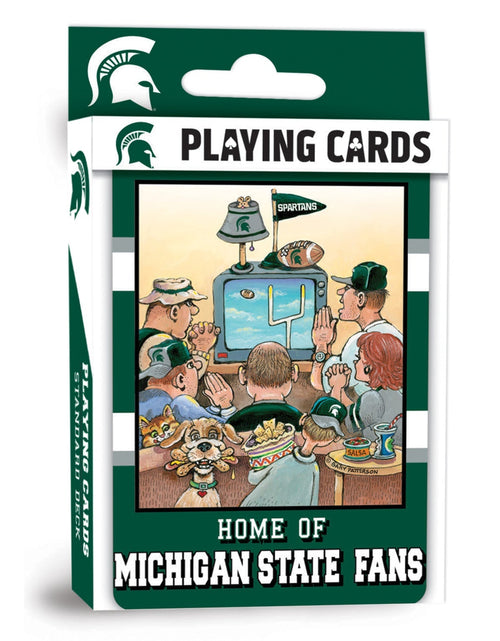 Load image into Gallery viewer, Michigan State Spartans Fan Deck Playing Cards - 54 Card Deck by MasterPieces Puzzle Company INC

