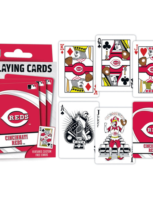 Load image into Gallery viewer, Cincinnati Reds Playing Cards - 54 Card Deck by MasterPieces Puzzle Company INC
