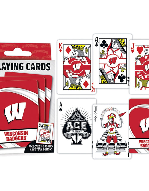 Load image into Gallery viewer, Wisconsin Badgers Playing Cards - 54 Card Deck by MasterPieces Puzzle Company INC
