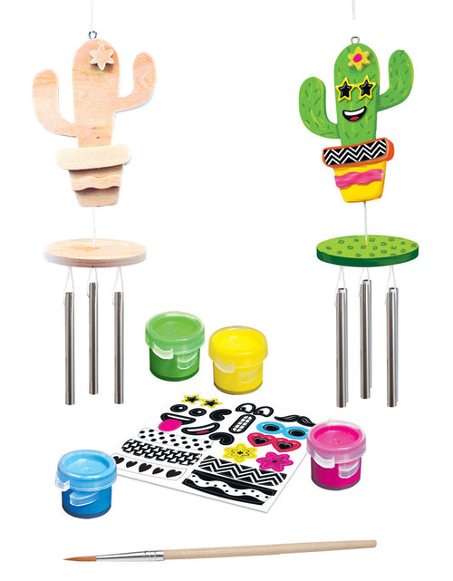 Load image into Gallery viewer, Cactus Wind Chime Wood Craft &amp; Paint Kit by MasterPieces Puzzle Company INC
