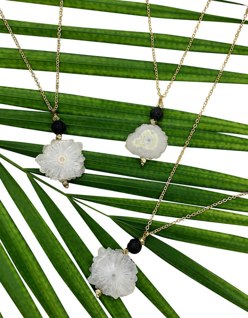Load image into Gallery viewer, Solar Quartz Lava Necklace by SLATE + SALT
