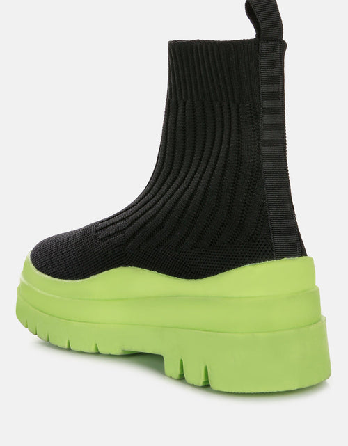 Load image into Gallery viewer, quavo knitted platform chunky boots by London Rag
