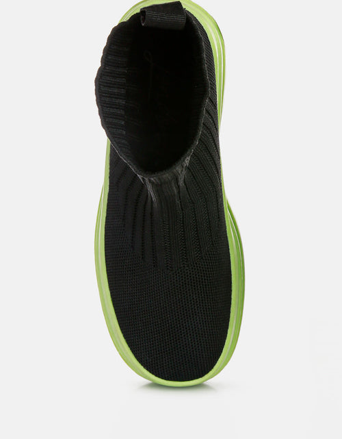 Load image into Gallery viewer, quavo knitted platform chunky boots by London Rag
