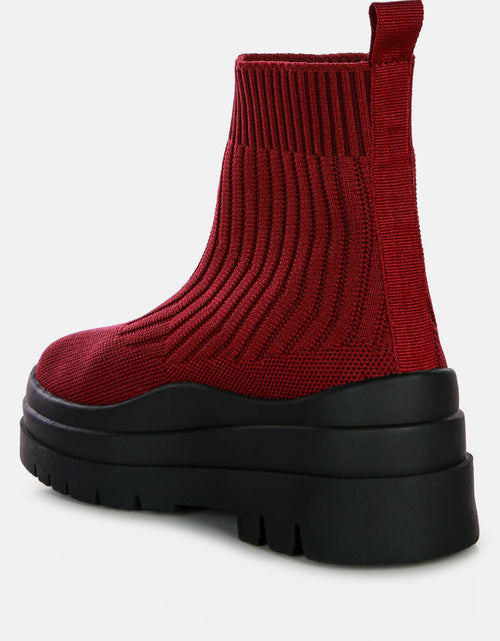 Load image into Gallery viewer, quavo knitted platform chunky boots by London Rag

