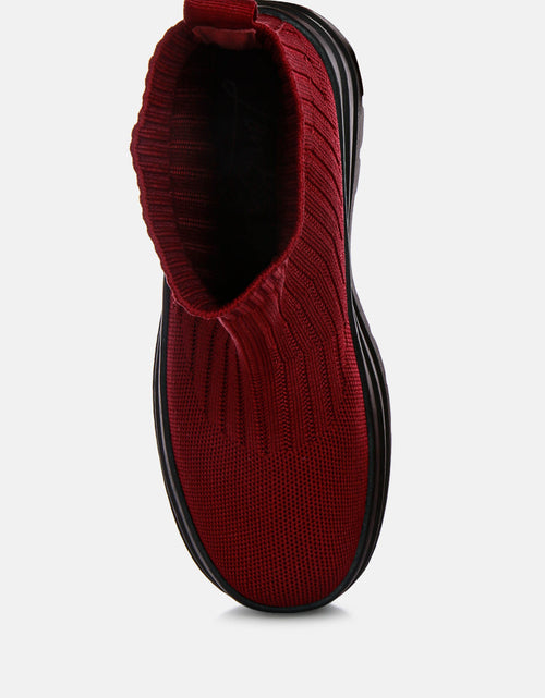 Load image into Gallery viewer, quavo knitted platform chunky boots by London Rag
