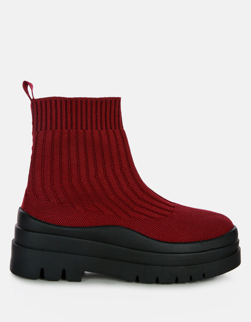 Load image into Gallery viewer, quavo knitted platform chunky boots by London Rag

