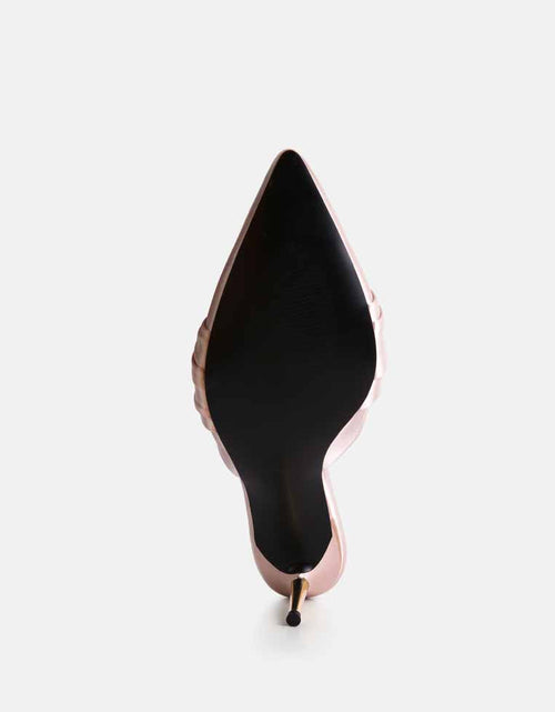 Load image into Gallery viewer, queenie satin stiletto mule sandals by London Rag
