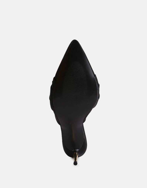 Load image into Gallery viewer, queenie satin stiletto mule sandals by London Rag
