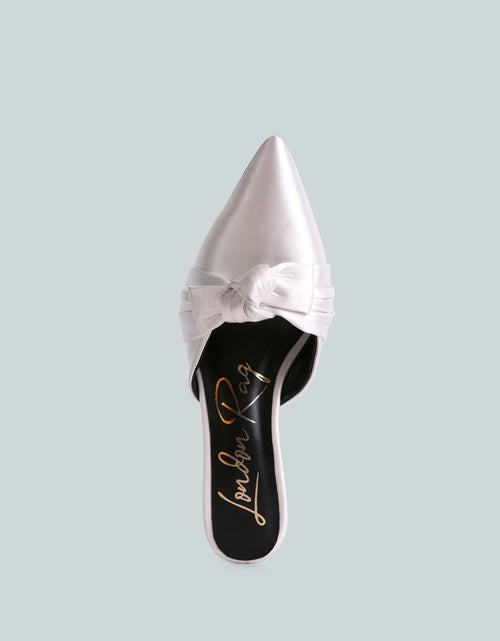 Load image into Gallery viewer, queenie satin stiletto mule sandals by London Rag
