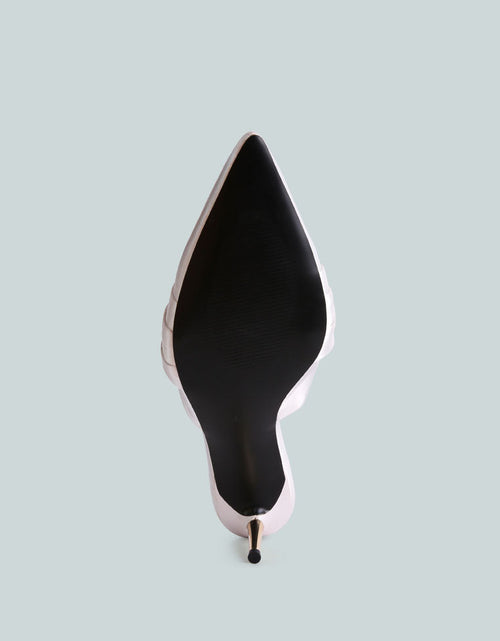 Load image into Gallery viewer, queenie satin stiletto mule sandals by London Rag
