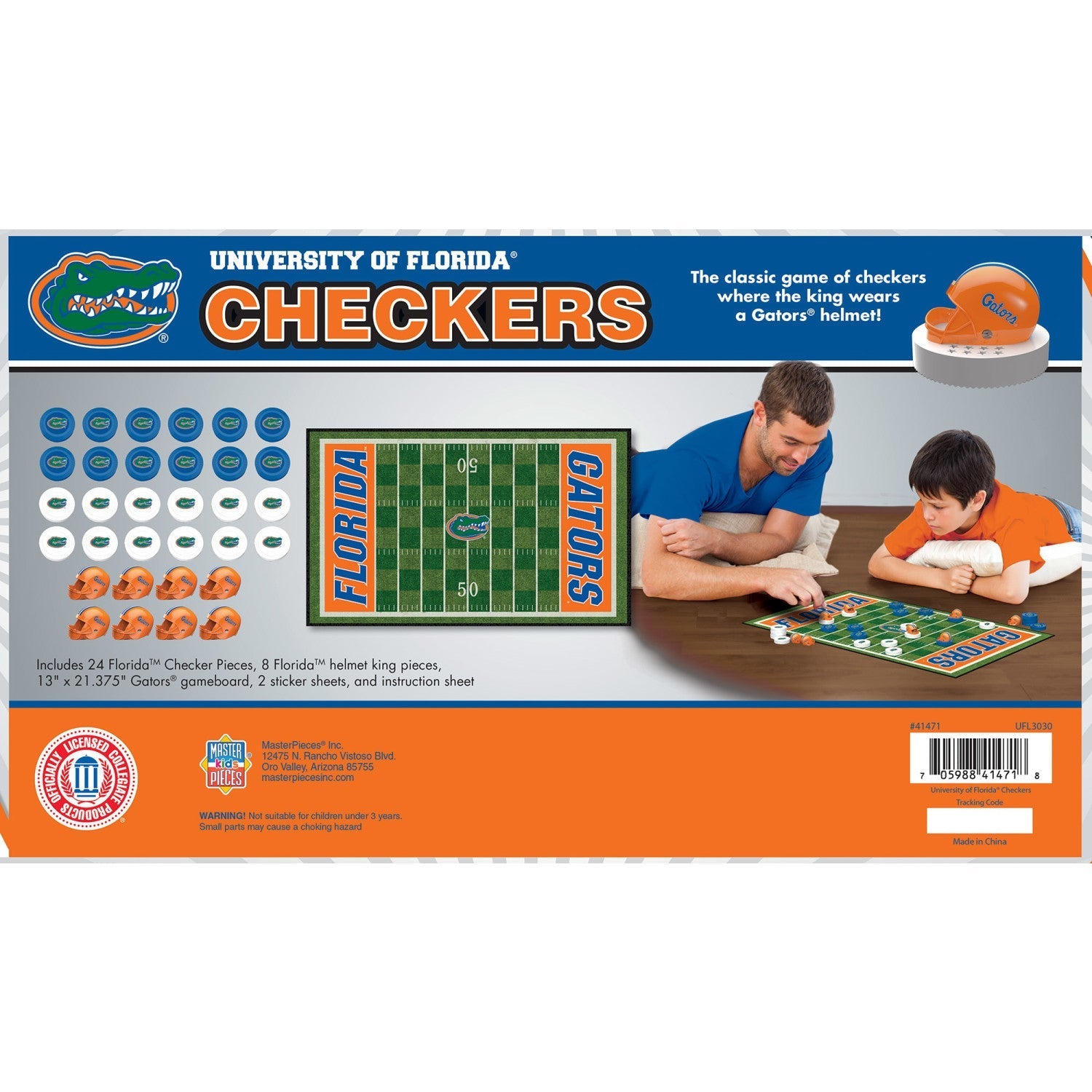 Florida Gators Checkers Board Game by MasterPieces Puzzle Company INC