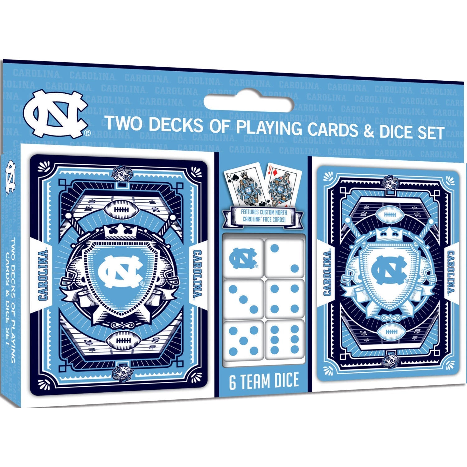 UNC Tar Heels - 2-Pack Playing Cards & Dice Set by MasterPieces Puzzle Company INC