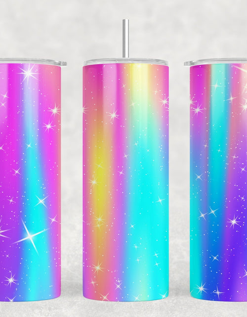 Load image into Gallery viewer, Rainbow Bright|Skinny Tumbler|Optional Bluetooth Speaker| Speaker Color Varies by Rowdy Ridge Co
