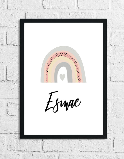 Load image into Gallery viewer, Personalised Rainbow Name Cloud Nursery Children's Room Wall Decor Print by WinsterCreations™ Official Store
