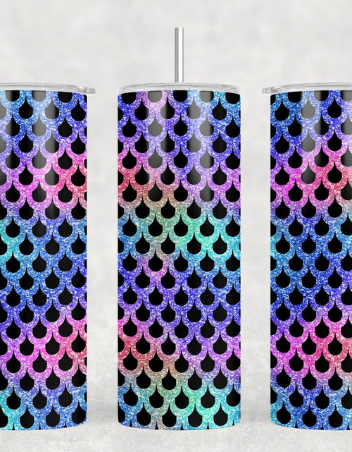 Load image into Gallery viewer, Rainbow Scales - 20 oz Steel Skinny Tumbler - Optional Blue Tooth Speaker - Speaker Color will Vary by Rowdy Ridge Co

