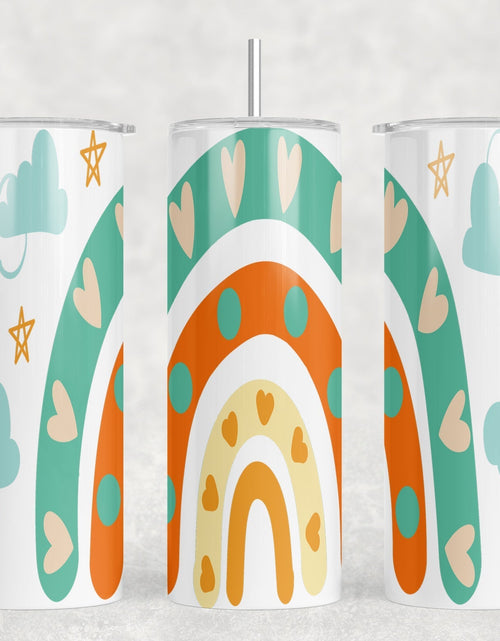 Load image into Gallery viewer, Rainbow|Skinny Tumbler|Optional Bluetooth Speaker| Speaker Color Varies by Rowdy Ridge Co
