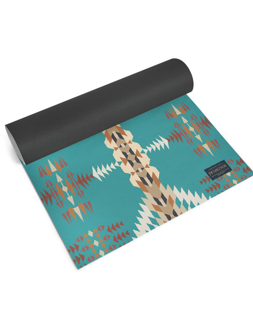 Load image into Gallery viewer, Ascend Yoga Mat Pendleton Rancho Arroyo Turquoise Mat by Yune Yoga
