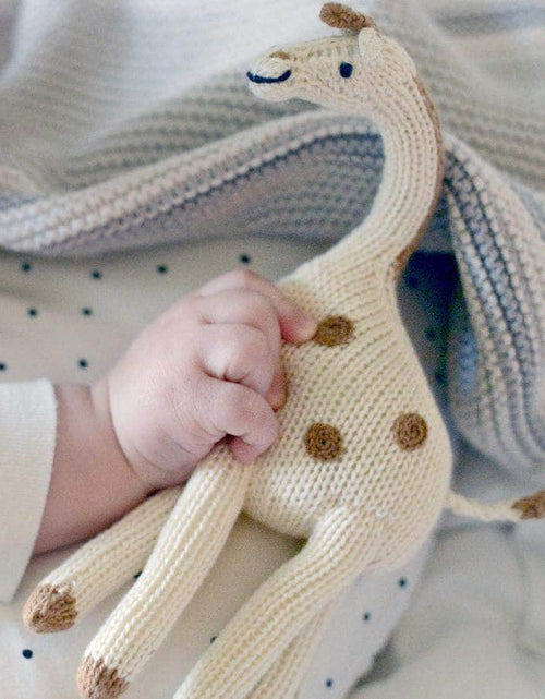Load image into Gallery viewer, Giraffe Baby Toy - Organic Newborn Rattle by Estella
