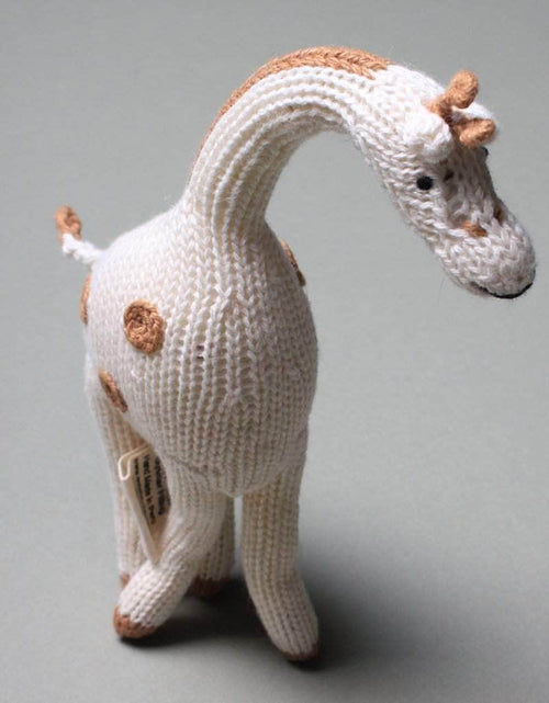 Load image into Gallery viewer, Giraffe Baby Toy - Organic Newborn Rattle by Estella
