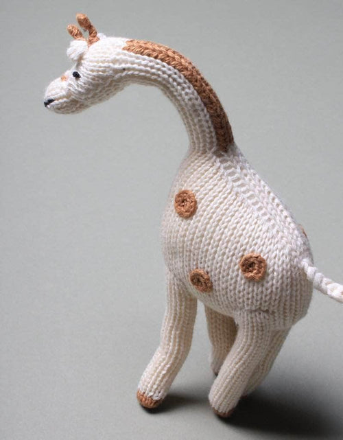 Load image into Gallery viewer, Giraffe Baby Toy - Organic Newborn Rattle by Estella
