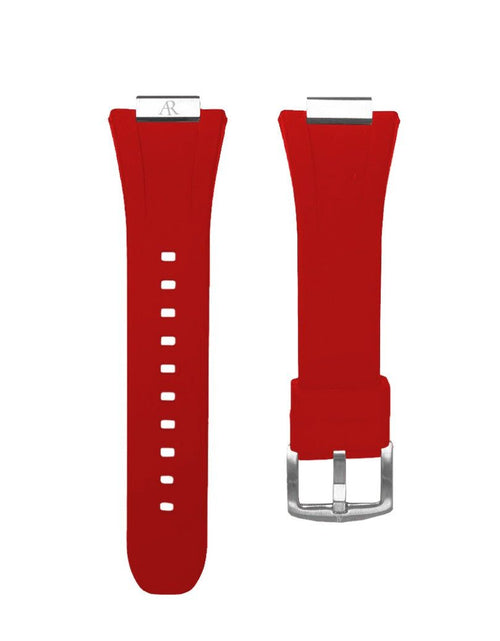 Load image into Gallery viewer, red rubber smartwatch case strap by ASOROCK WATCHES
