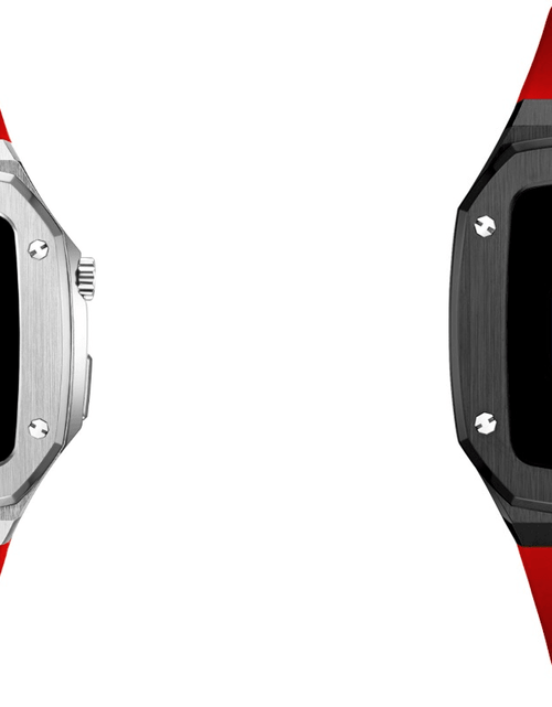Load image into Gallery viewer, red rubber smartwatch case strap by ASOROCK WATCHES

