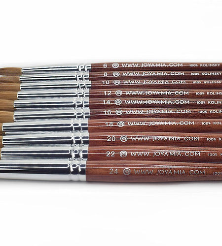 100% Kolinsky Acrylic Nail Brush - Red Wood by Joya Mia