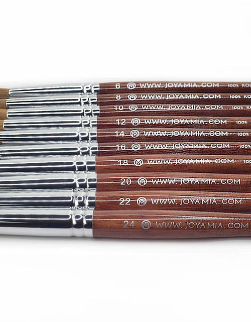 Load image into Gallery viewer, 100% Kolinsky Acrylic Nail Brush - Red Wood by Joya Mia
