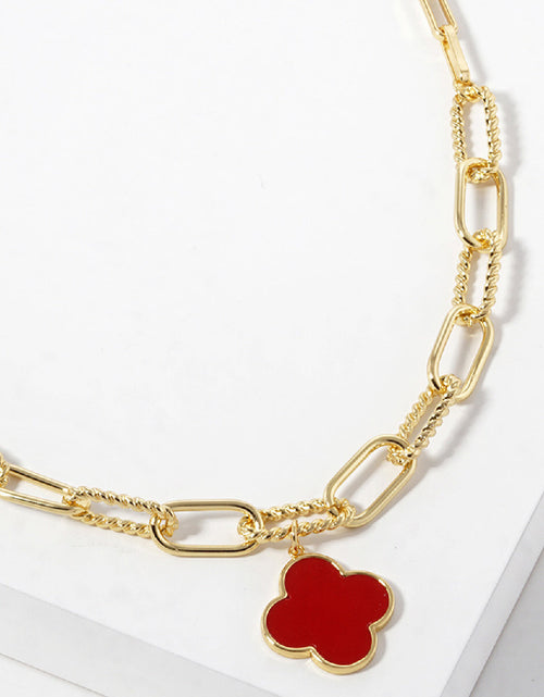 Load image into Gallery viewer, Paperclip Clover Necklace by Embellish Your Life
