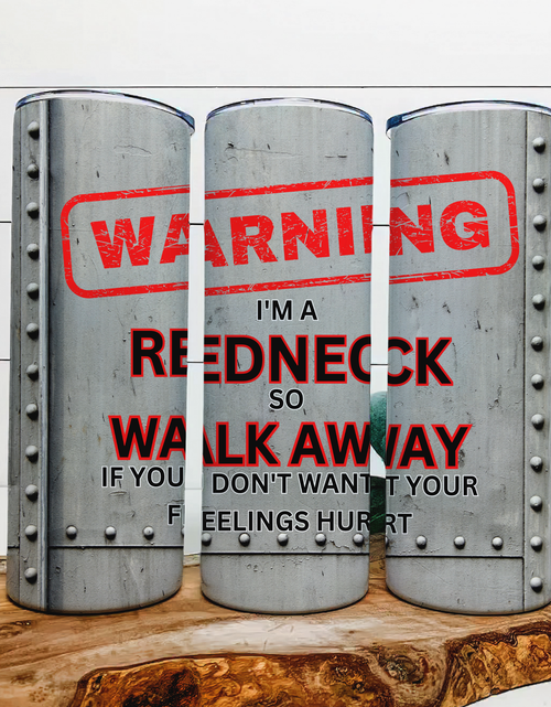 Load image into Gallery viewer, Redneck|Skinny Tumbler|Optional Bluetooth Speaker| Speaker Color Varies by Rowdy Ridge Co
