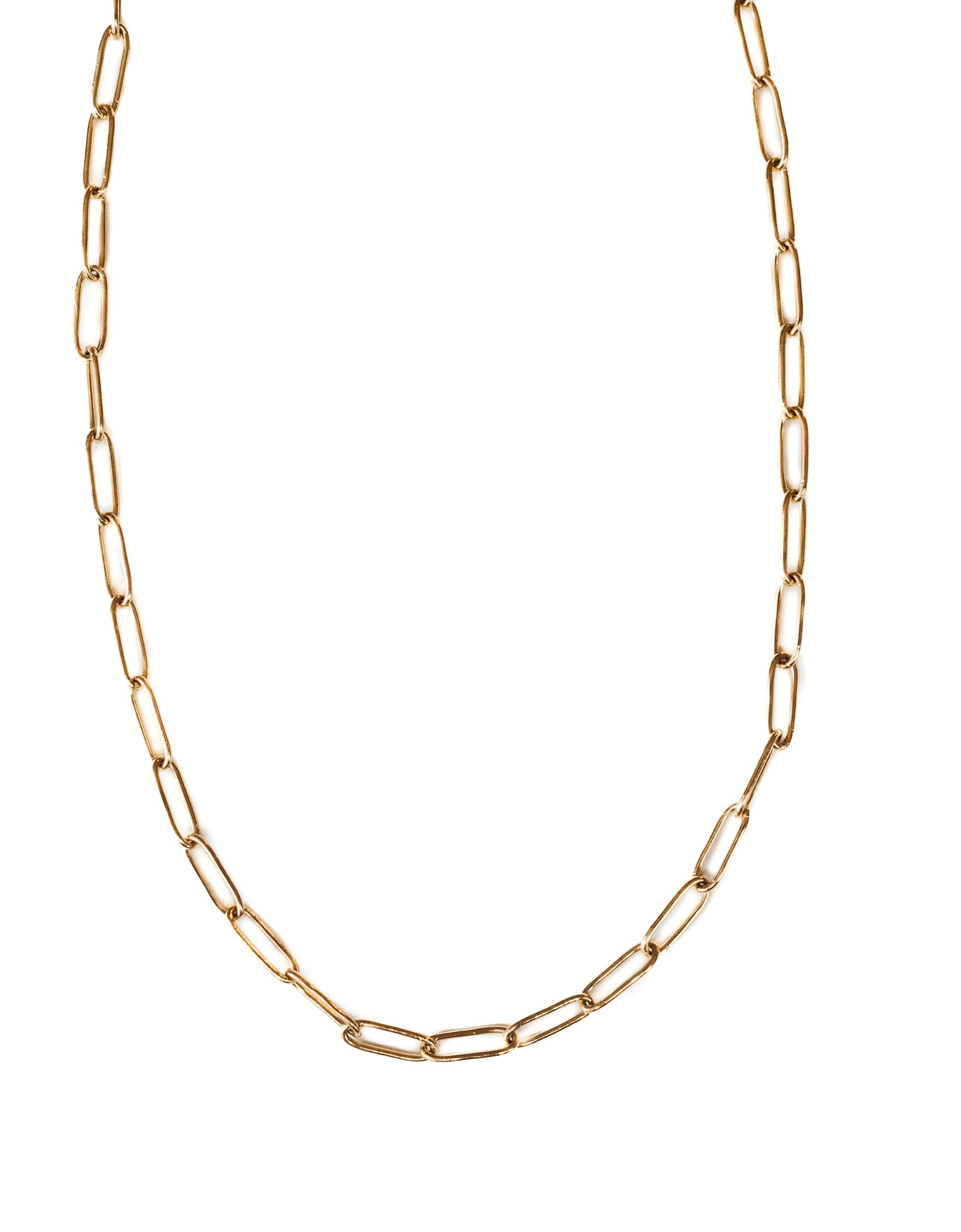 Paperclip Classic Gold Necklace Chain by ETHICGOODS