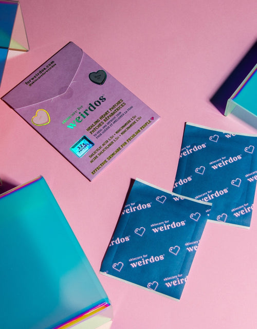 Load image into Gallery viewer, 32x Healing Heart Pimple Patches by Skincare for Weirdos
