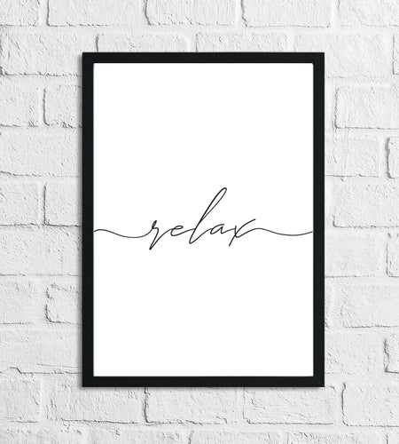 Line Relax Bathroom Wall Simple Decor Print by WinsterCreations™ Official Store