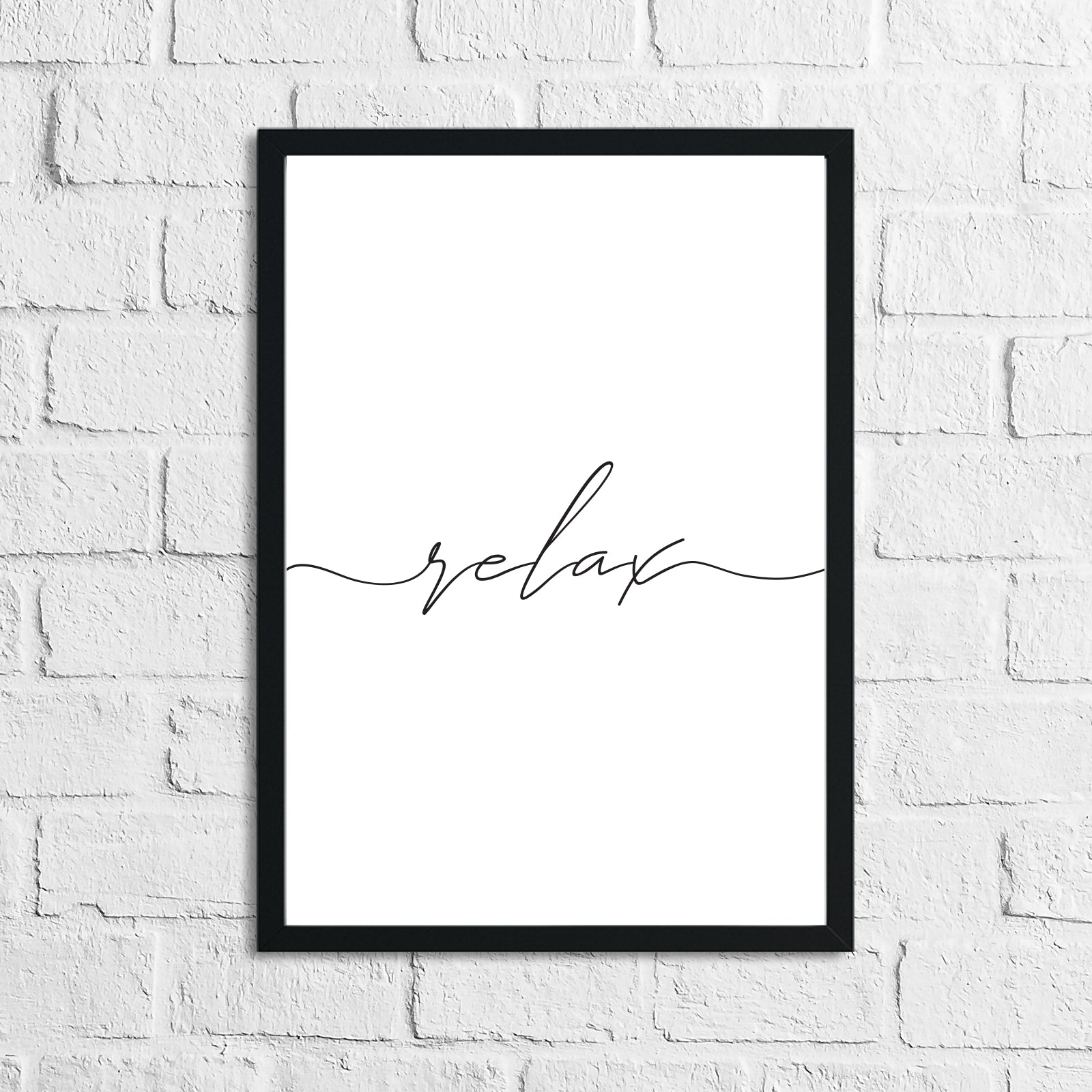Line Relax Bathroom Wall Simple Decor Print by WinsterCreations™ Official Store