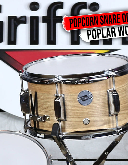 Load image into Gallery viewer, Popcorn Soprano Snare Drum by GRIFFIN - Acoustic Firecracker 10"x6" Poplar Wood Shell with Oakwood by GeekStands.com
