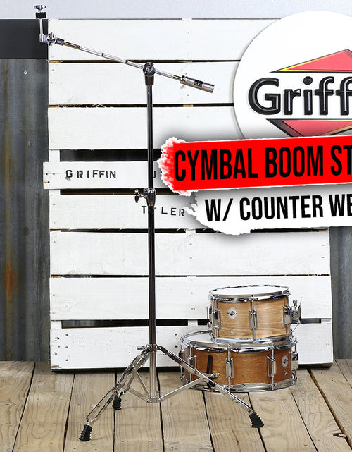 Load image into Gallery viewer, GRIFFIN Cymbal Boom Stand - Double Braced Drum Percussion Gear Hardware Set - Adjustable Height by GeekStands.com
