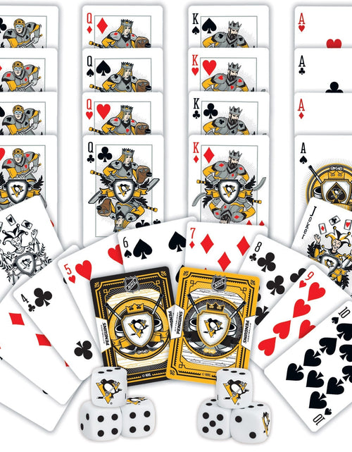 Load image into Gallery viewer, Pittsburgh Penguins - 2-Pack Playing Cards &amp; Dice Set by MasterPieces Puzzle Company INC
