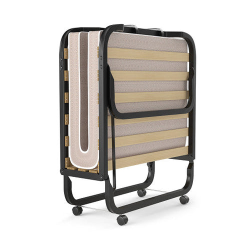 Load image into Gallery viewer, Rollaway Folding Bed with Memory Foam Mattress Made in Italy
