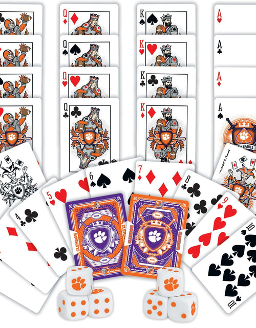 Load image into Gallery viewer, Clemson Tigers - 2-Pack Playing Cards &amp; Dice Set by MasterPieces Puzzle Company INC

