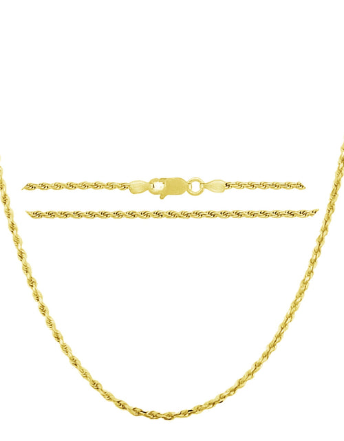Load image into Gallery viewer, Donatello Gian, Chain Necklace, 14K Yellow Gold Diamond Cut Rope Chain Necklace, Unisex Chain, Italian Made 14K Gold, 1.5MM 16-24 Inch by Donatello Gian
