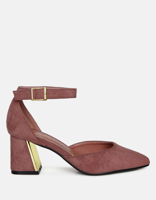 Load image into Gallery viewer, rory metallic sling detail block heel sandals by London Rag
