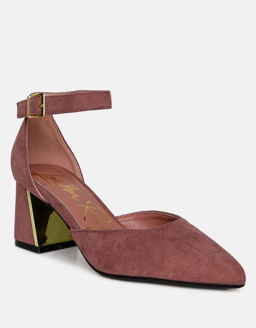 Load image into Gallery viewer, rory metallic sling detail block heel sandals by London Rag
