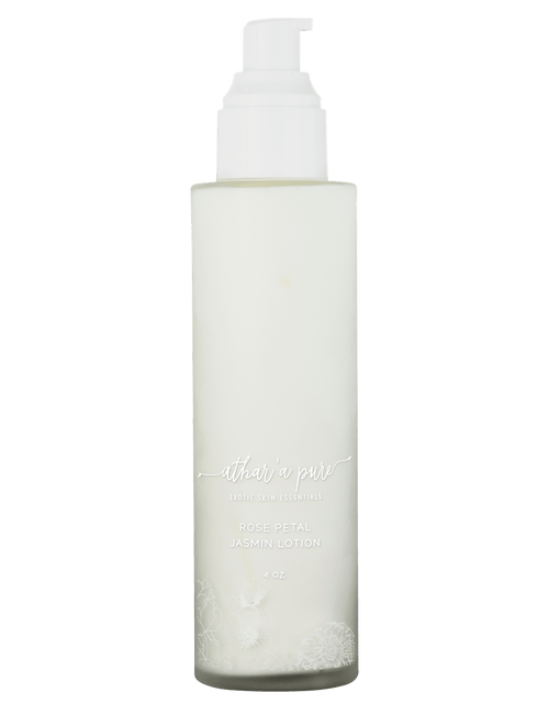 Load image into Gallery viewer, Rose Petal Jasmine Body Lotion (100% Natural, Vegan, Organic) by Athar'a Pure
