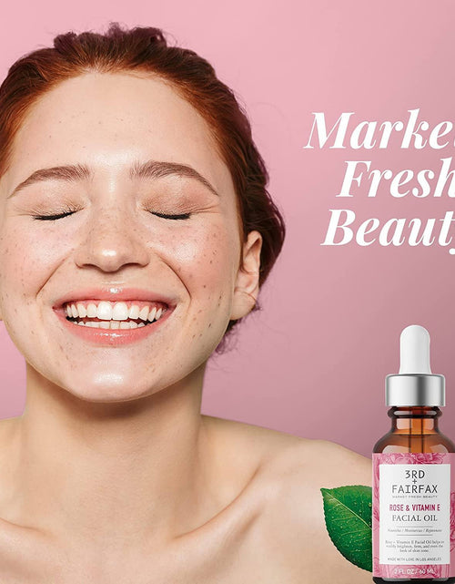 Load image into Gallery viewer, Rose &amp; Vitamin E Facial Oil by 3rd + Fairfax Beauty, 2oz by  Los Angeles Brands
