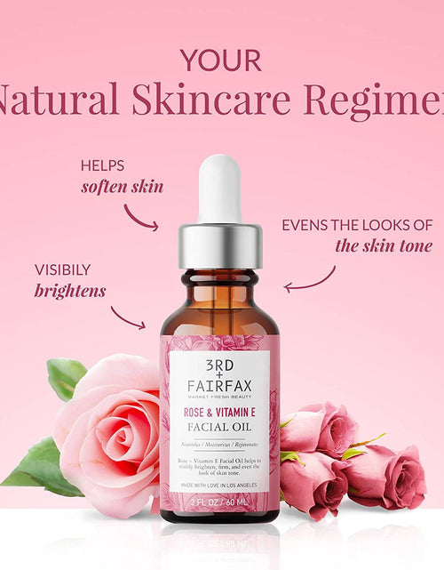 Load image into Gallery viewer, Rose &amp; Vitamin E Facial Oil by 3rd + Fairfax Beauty, 2oz by  Los Angeles Brands
