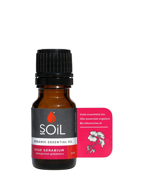 Load image into Gallery viewer, Organic Rose Geranium Essential Oil (Pelargoneum Graveolens) 10ml by SOiL Organic Aromatherapy and Skincare
