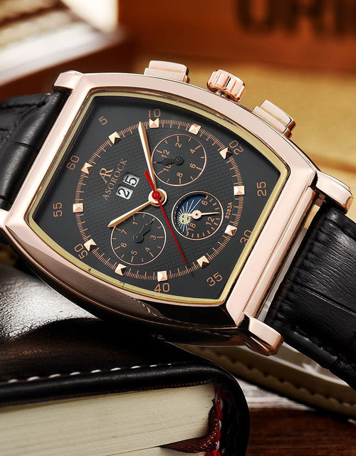 Load image into Gallery viewer, Rosegold/Black Ambassador (RESTOCK PRE-ORDER) by ASOROCK WATCHES
